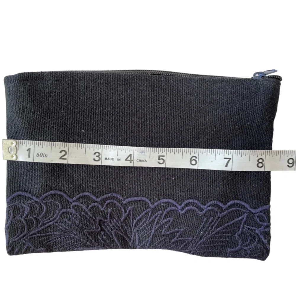 Made in Mexico Blue Embroidered Make-up Bag NWT